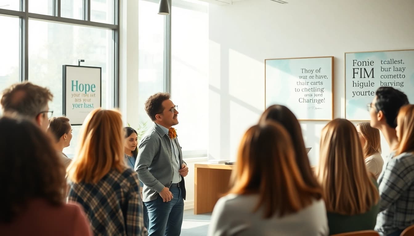 Engaged professionals discussing their Ideal career options in an inspiring office setting.