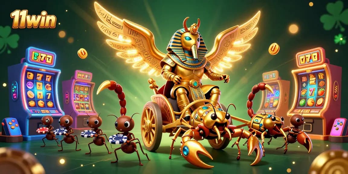 Experience thrilling gameplay with 11win's vibrant casino elements and captivating characters.