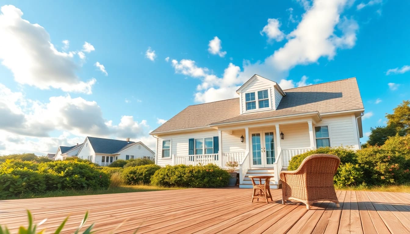 Cape cod homes with classic design near the beach showcasing beautiful architecture.