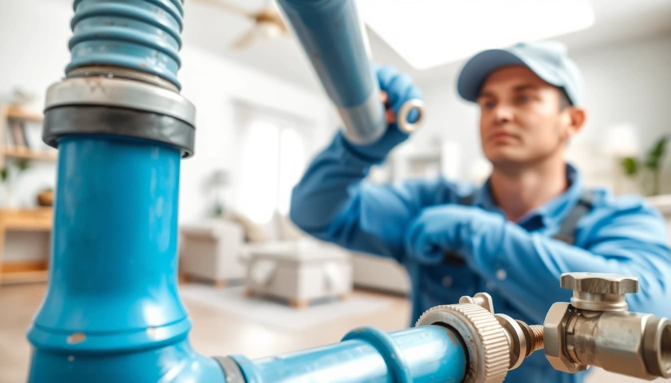 Plumber offering whole house repiping services St Petersburg FL in a modern home environment.