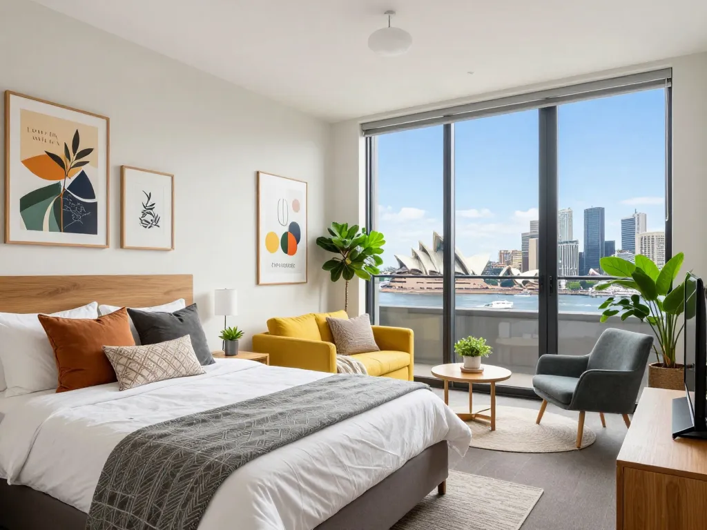 Experience premier airbnb management sydney through a stylish apartment setup, inviting ambiance, and stunning views.