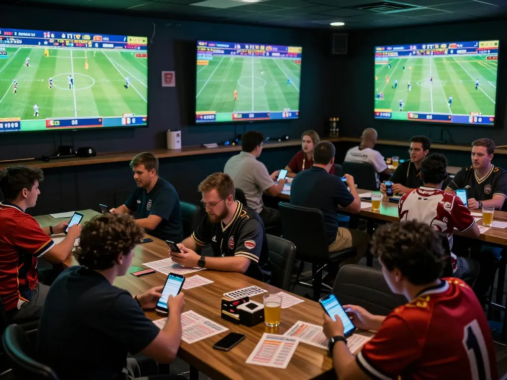 Xoilac sports betting environment showcasing devoted fans placing bets during live matches