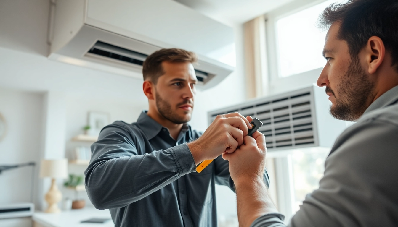Air Conditioning Repair Tampa: Technician fixing a residential air conditioning unit.