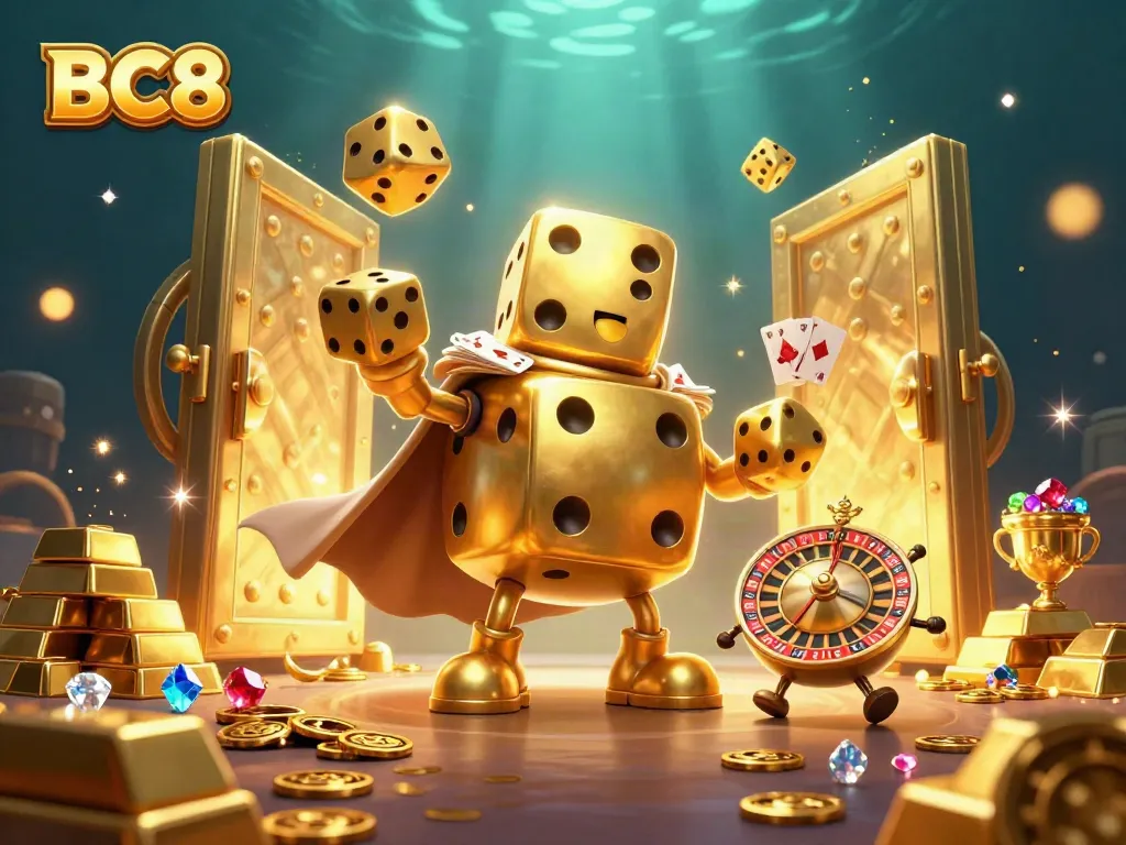 Engage in thrilling gaming adventures with BC8's vibrant casino atmosphere, highlighted by dynamic characters and rich treasures.