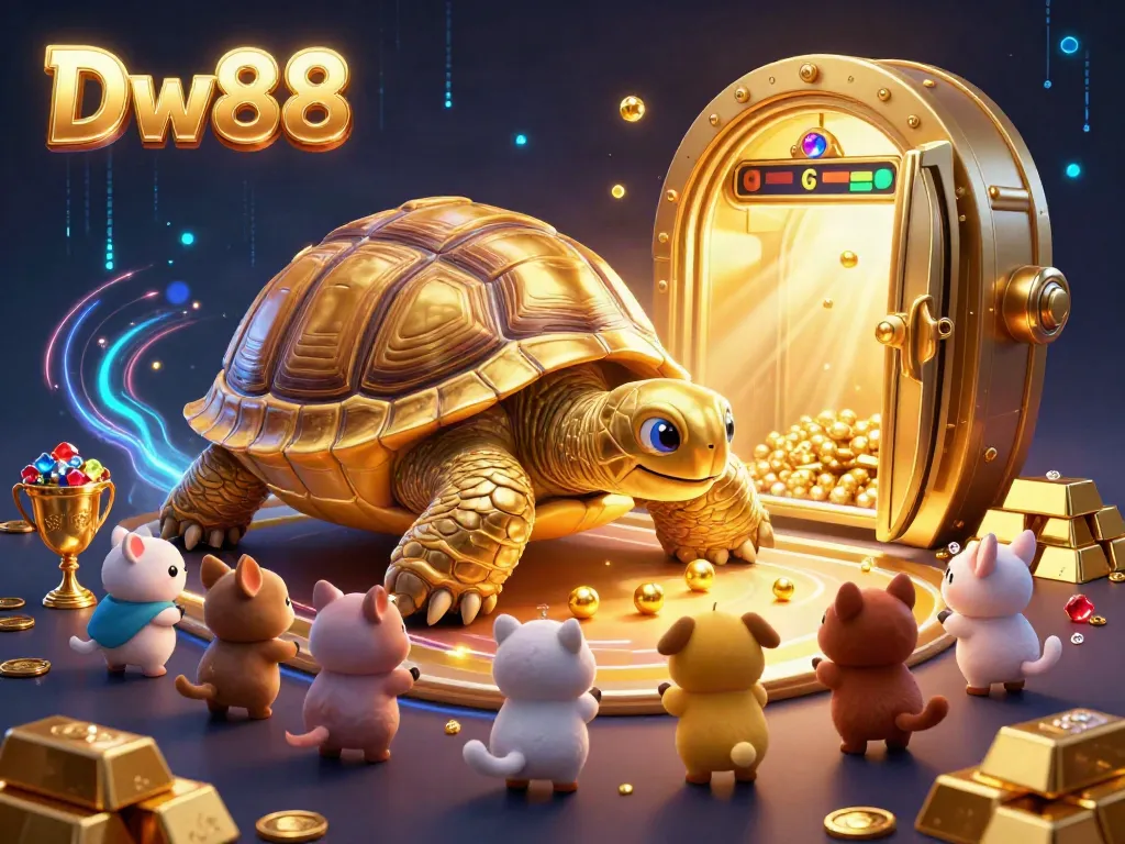 Experience thrilling casino action at Dw88 with vibrant characters and casino elements.