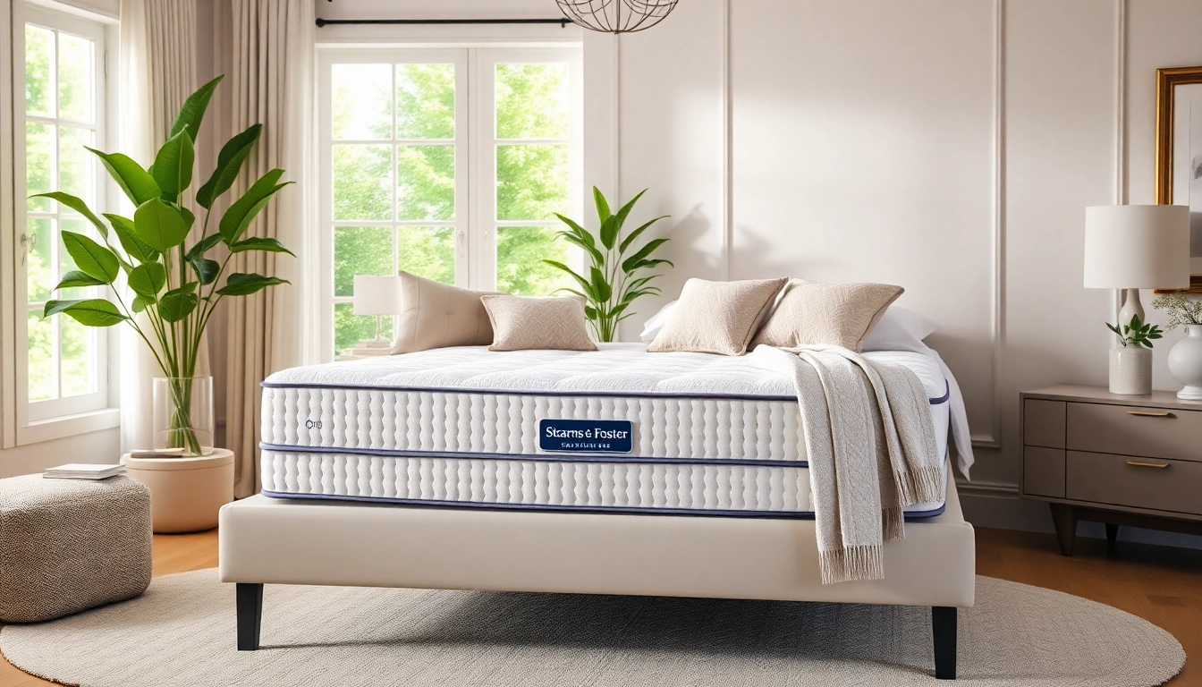 Shop the stearns and foster mattress sale with a luxurious bedding setup that invites relaxation.