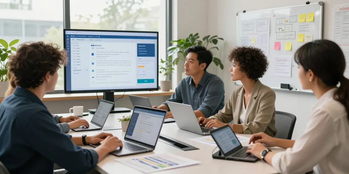 Dynamic team collaboration in a modern office using a CRM that brings customers to my business.