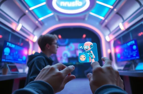 Immersive AI interaction showcasing crush on ai with vibrant characters and sleek interfaces.