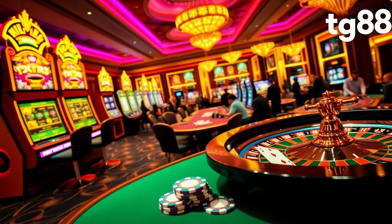 Experience the thrill of gambling at tg88 with vibrant slots, poker tables, and roulette wheels.