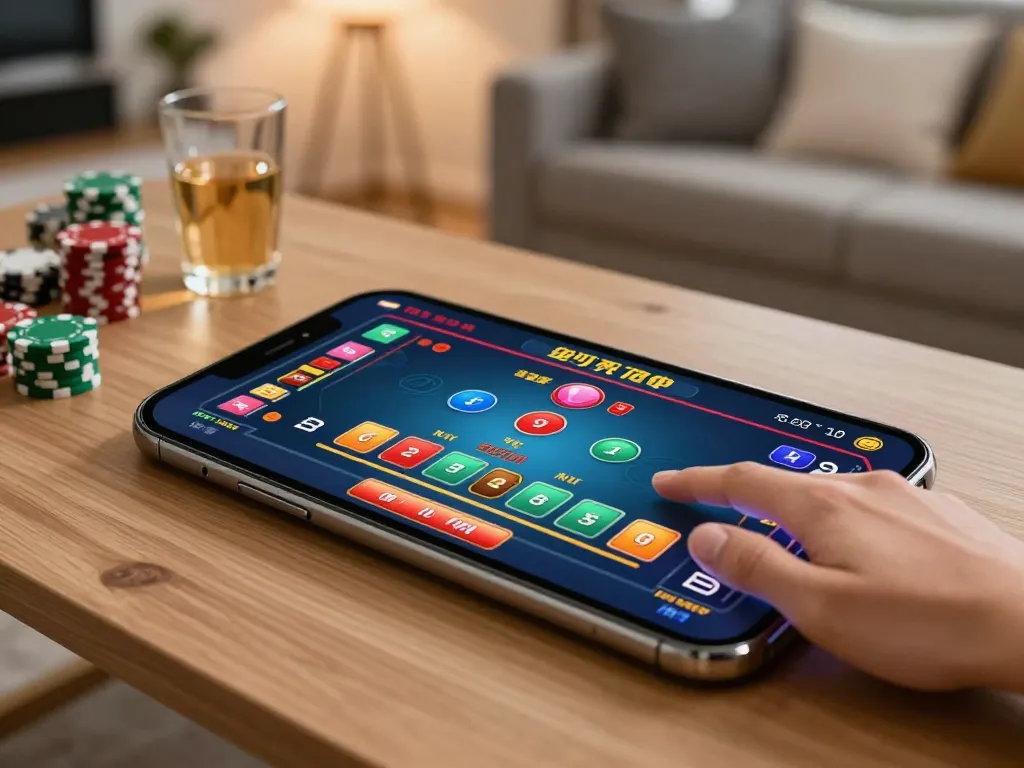 Tham gia trò chơi trực tuyến với Link 12bet trên điện thoại thông minh tại nhà, hiển thị một trò chơi nhà cái trực tiếp sống động