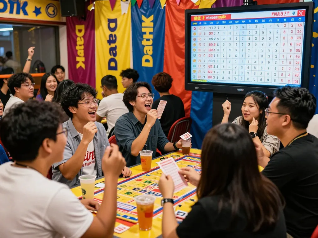 Pemain di malam permainan lotere yang meriah meninjau hasil Data HK mereka dengan semangat.