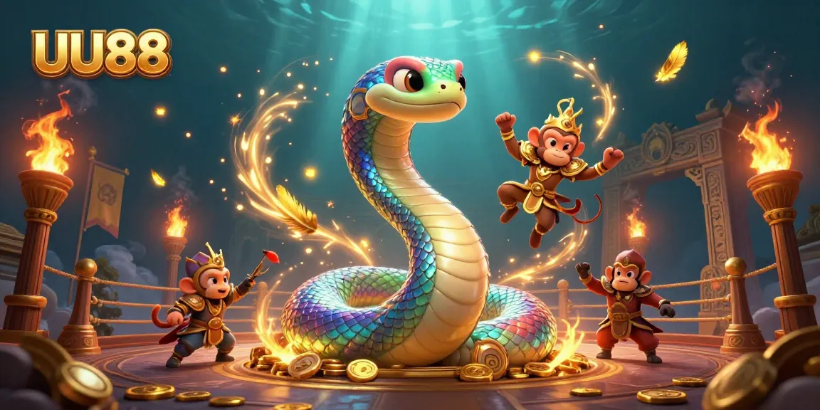 Experience thrilling gaming adventures at UU88 with mesmerizing characters and vibrant casino elements.
